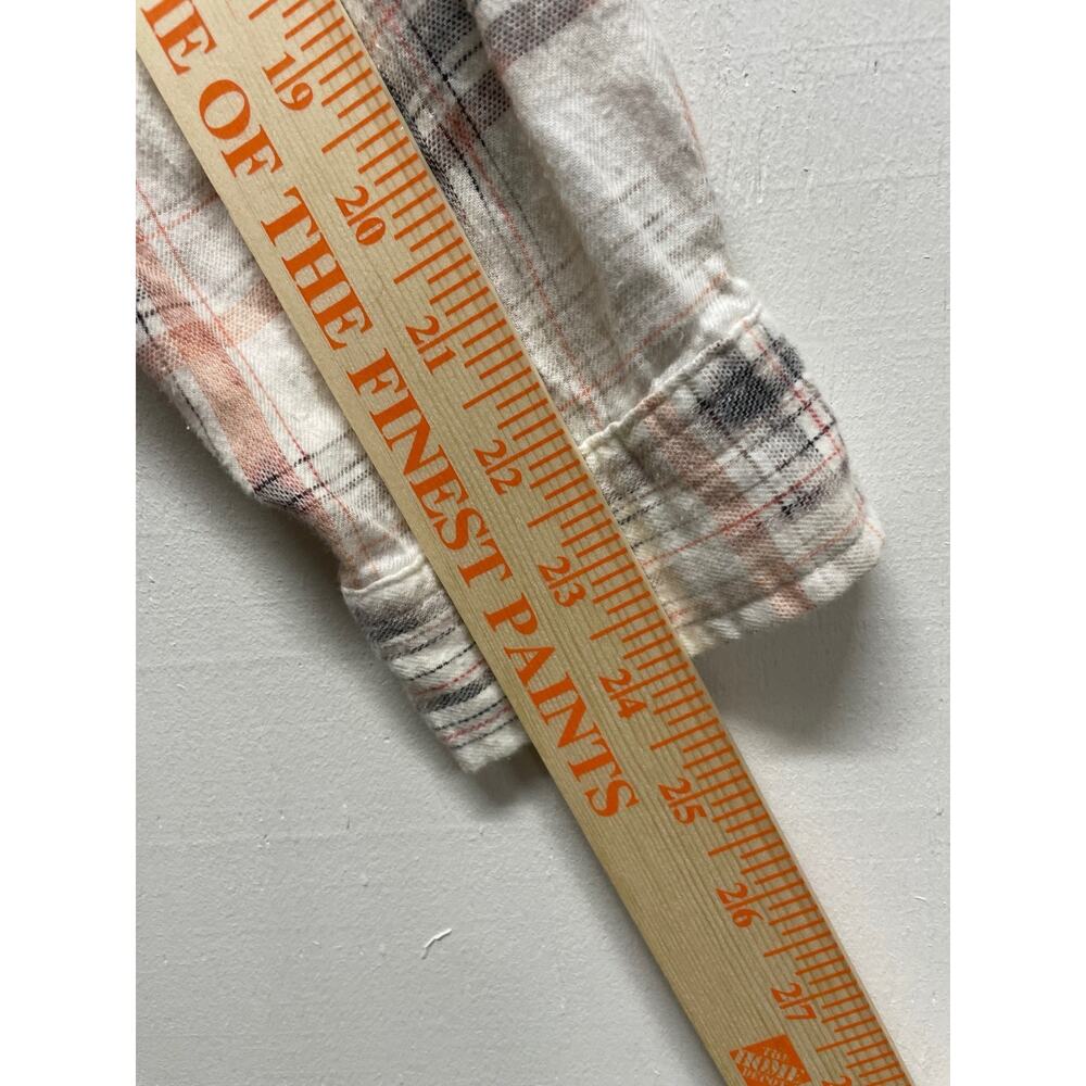 Care Bears Womens Size Medium White Bleach Dyed Flannel Back Graphic 90s Retro - Picture 8 of 8